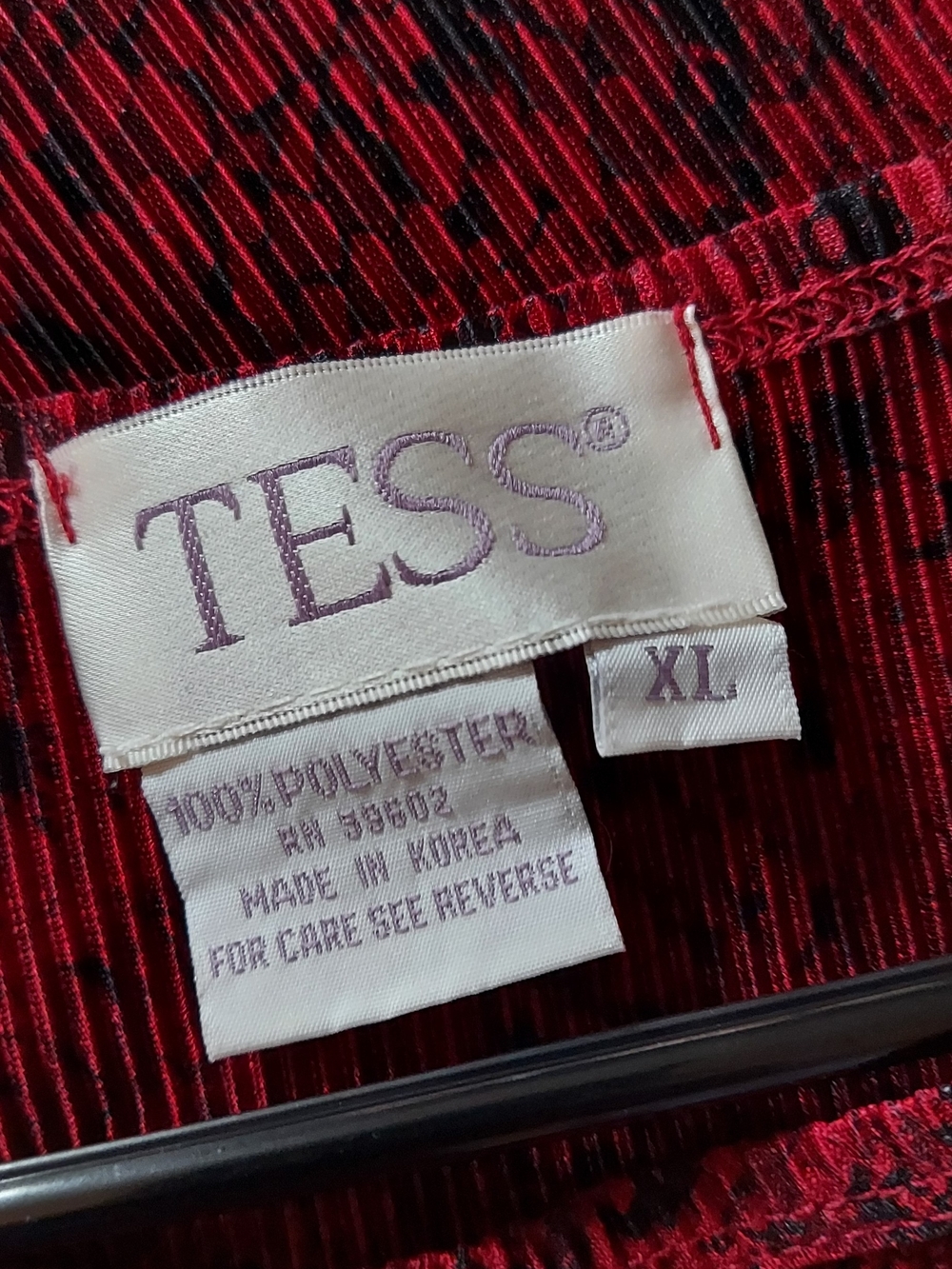 Tess Red Snake-Print Ribbed Tank Top - Picture 3 of 5